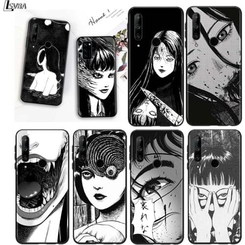 Anime Horror Comics for Huawei P10 P20 Pro P30 P40 Y5 Y6 Y7 Y9 2019 Nova 7i 5T 5i 5 4e 4 3i 3e 3 Bright Black Phone Case