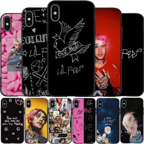 Lil Peep Black Silicone Phone Case For IPhone 12 Mini 11 Pro Max XR XS XSMax X 5 5S SE 2020 6 7 8 Plus TPU Cover
