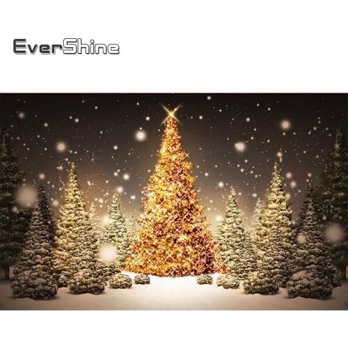 EverShine Diamond Embroidery Full Square Landscape 5D Diamond Painting Christmas Tree Mosaic Picture Of Rhinestones Room Decor