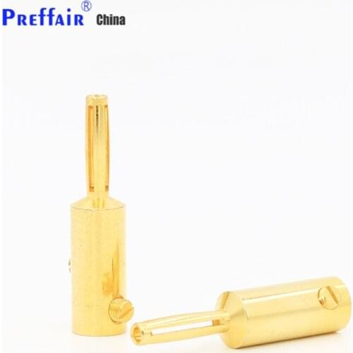24K Gold plated Speaker Cable Banana Plug 8pieces