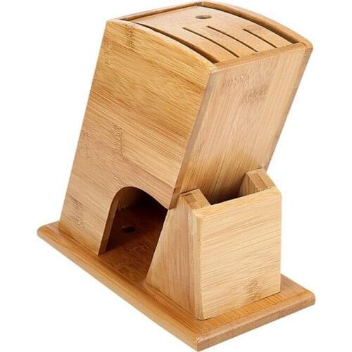 Quality Bamboo Knife Storage Block Without Knives Knife Storage Organizer And Holder