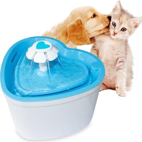 2L Pet Cat Fountain Fountain Comedero Cats Feeder Dogs Drinker Dog Drinking Fontain Kitten Water Bowl Automatic Dispenser Blue