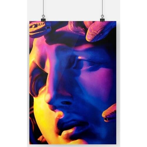 Colorful Medusa Sculpture Poster Canvas Painting Wall Art Decor Living Room Bedroom Study Home Decoration Prints