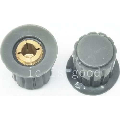 5PCS Gray WXD3-13-2W potentiometer knob cap (copper core) KYP16-16-4J 4mm