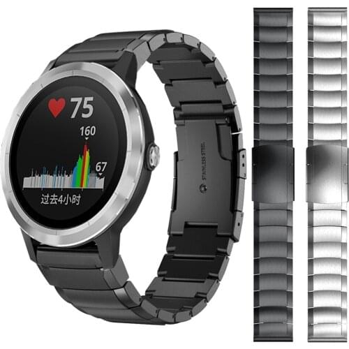 Metal Stainless Steel Strap for Garmin Vivoactive 3 Music Vivomove HR Venu Watch Band for Forerunner 645 245 245M Watchband 20mm