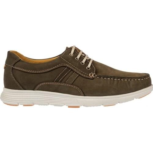 Mens Casual Shoes Genuine Leather Comfort Khaki Color Inverted Leather Comfortable Fit Orthopedic Insole Suitable for Foot Anatomy Lace-Up Classic Shoes Fashion Business Suit Wedding Event 305001