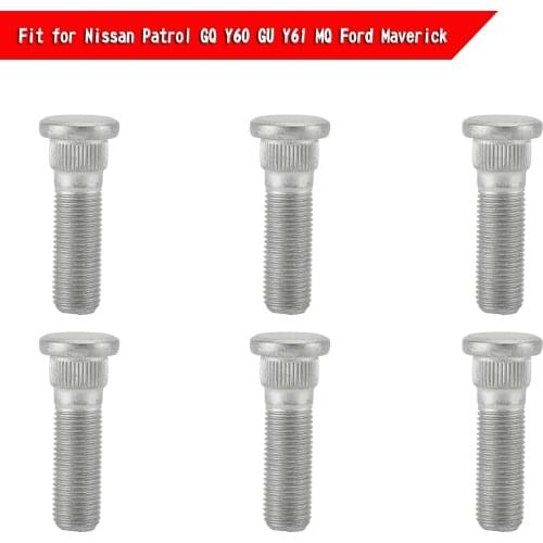 Artudatech 6pcs Front Wheel Stud Kit Fit For Nissan Patrol GQ Y60 GU Y61 MQ Ford Maverick Car Auto Parts