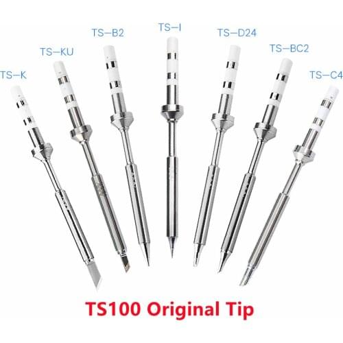 Original TS100 Mini Digital Soldering Iron Tip Replacement Bit Head B2 BC2 C4 D24 K I Ku ILS C1