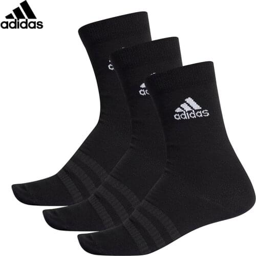 Original Adidas Light Crew (3 Pairs) Unisex Bikeli Socks Black DZ9394/White DZ9393