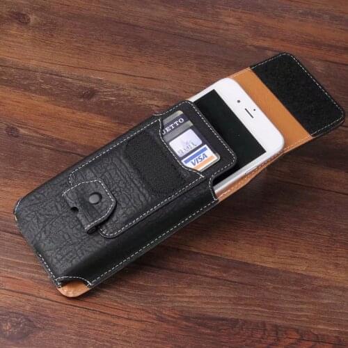 Oukitel C16 Pro C10 C15 C13 C12 C11 U17 U18 Y4800 WP1 U25 Cell Phone Leather Waist Belt Pocket with Card Slots OnePlus 7 Pro 5G