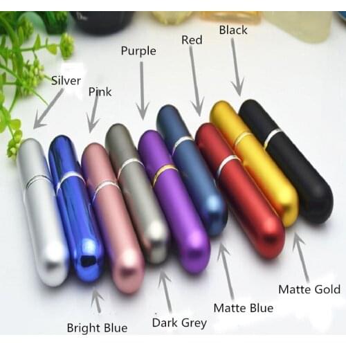 5ml Dual Round Head Empty Aluminium Tube Bottle Perfume Refillable Bottle Portable Spray Lotion Bottle Glass Sample Sack Vial