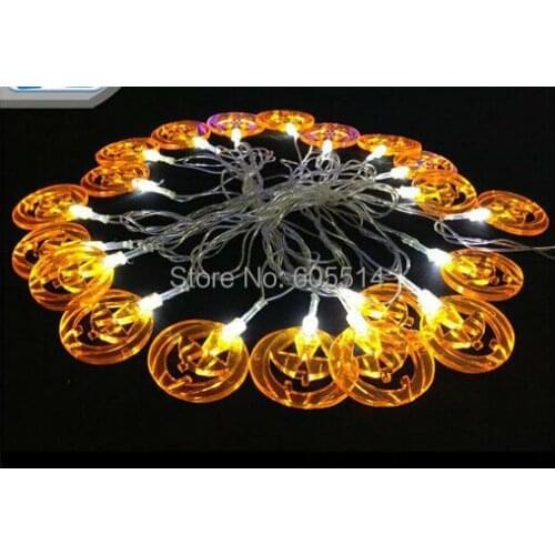 [Seven Neon]Free shipping 110V/220V yellow pumkin shape 4M 20leds party/Christmas/decoration/holiday led string light