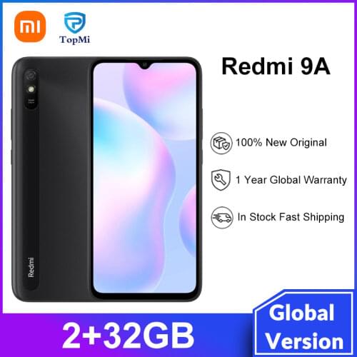 Global Version Xiaomi Redmi 9A 9 A 2GB 32GB Smartphone MTK Helio G25 Octa Core 6.53" DotDrop Display 5000mAh 13MP AI Rear Camera