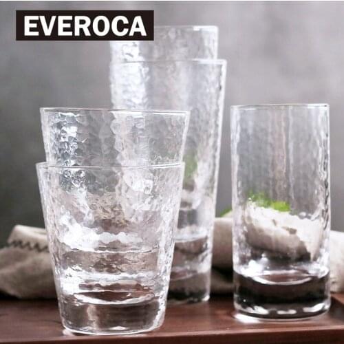 Glass Creative tea cup Thick and strong transparent juice glass beer mug large capacity