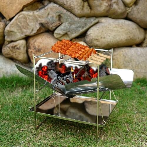 Ultralight Portable Wood Stove Burner Multifunctional Folding Barbecue Charcoal Stove Outdoor Furniture Camping Equipment