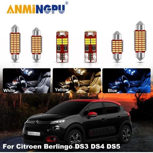 Car Interior Light Kit For Citroen Berlingo DS3 DS4 DS5 C-Crosser C-Elysee C-Zero Jumpy Nemo Saxo Spacetourer XM Canbus LED Lamp