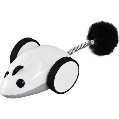 Cat Toy Funny Electric Mouse Racer Automatic Irregular Moving 360 Degree Rotation Interactive App Control USB Pet Cat Toys C42