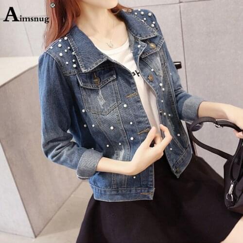 Plus size 4XL5xl Beading Denim Jacket 2019 New Personalized Water Wash Slim Jeans Women Outerwear Fashion Female jean short coat