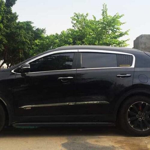 Brand New 1 Set Windows Chrome Vent Visors Rain Guard Sun Shield Deflectors For Kia KX5 2015-2019