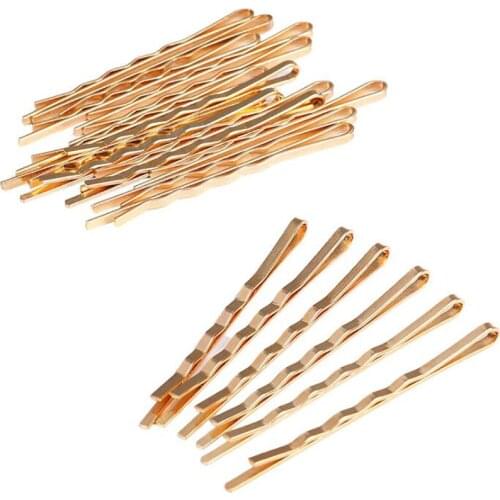 10PCS/Set U Shaped Hair Pins, Golden Bun Hairpins Styling Hair Clips Metal Hair Pins for Women Girls and Hairdressing 5.5cm