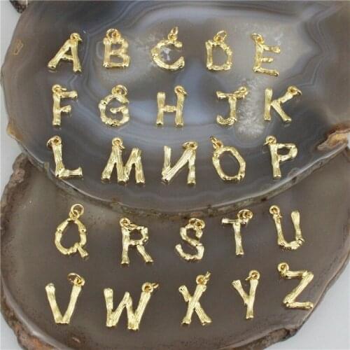 15mm 20pcs/lot High quality plated pendant,A-Z 26 letters shape copper charm,bracelet/necklace component wholesale