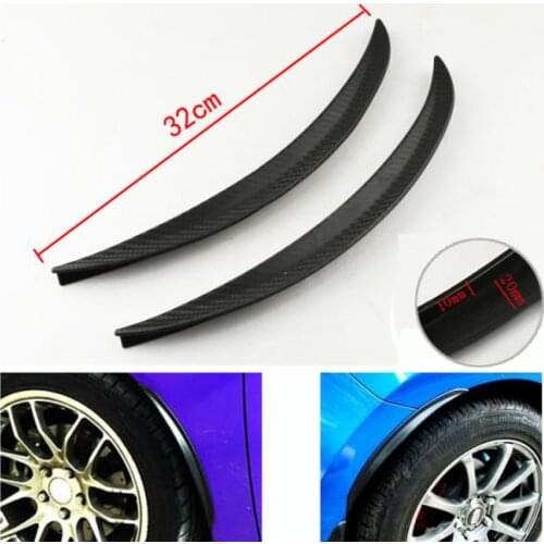 2pcs 32cm Carbon Fiber Car Fender Flare Extension Wheel Eyebrow Protector
