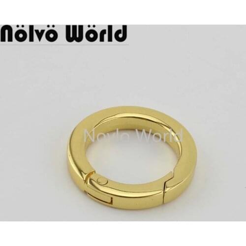 Nolvo World 5-20-100pcs 4 colors 5mm Thick interior 22mm 7/8"Deep Gold Fat Tabular Edge Snap Ring,2.2cm Trigger Snap Rings