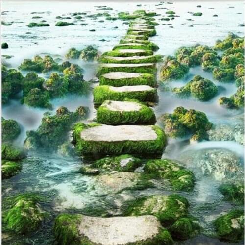 BEIBEHANG 3D personalized modern floor custom anti-skid waterproof thickening self-adhesive PVC floor paint color decoration