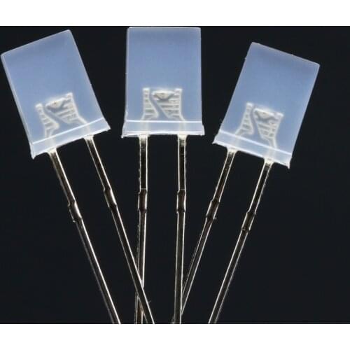 50pcs 2*5*7 Diodes Rectangle 2x5x7 White to Blue Diffused Light Emitting Diode 2*5*7 Led Foggy DIY Kit
