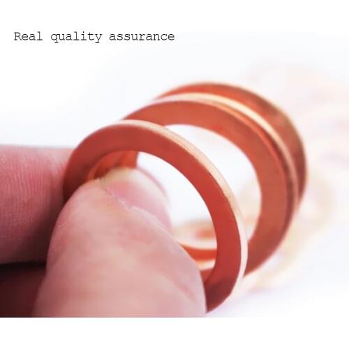 Fasteners Accessories 10*14*1mm Solid Copper Crush Washers for Car Truck Vehicle 10 Pieces/Set Sump Plug Oil Seal Tools