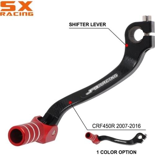Motorcycle CNC Aluminum Folding Shifter Shift Pedal Lever For Honda CRF450R CRF 450R 450 R 2007-2016 Collapsoble Anti-fall