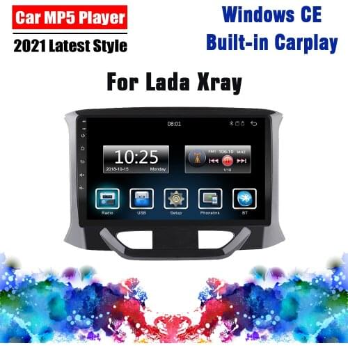 2 Din Car Multimedia Player 9" For LADA Xray 2015 - 2019 2.5D EQ Car Stereo FM Bluetooth Radio Support Carplay Touch Screen