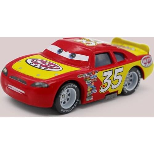 Disney Pixar Cars 100% Original No.35 Racer 1:55 Scale Diecast Metal Alloy Modle Cute Toys For Children Gifts Lightning McQueen
