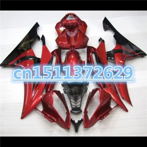 Dor-Red black YZFR6 08 09 10 11 12 YZF600 P9770 YZF-R6 Glossy red blk YZF R6 2008 2009 2010 2011 2012 Fairing D Injection Mold