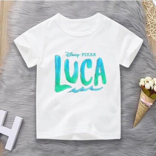 Luca Pixar Disney Tshirt Tops New Summer Fashion Casual Girls Sea Monsters Giulia T-shirt Alberto Streetwear Short Sleeve Tees