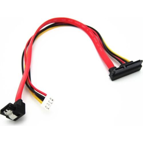 SATA 7+15 Pin to Small 4Pin XH2.54MM +SATA L Type 90 Degree With shrapnel 22 Pin SATA Data hard disk Power Supply Cable 30CM