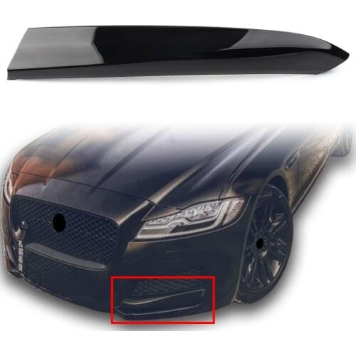 Left Side Car Front Bumper Grille Gloss Black Insert Cover Trim Decoration For Jaguar XF 2016 2017 2018 2019 2020 ABS Plastic