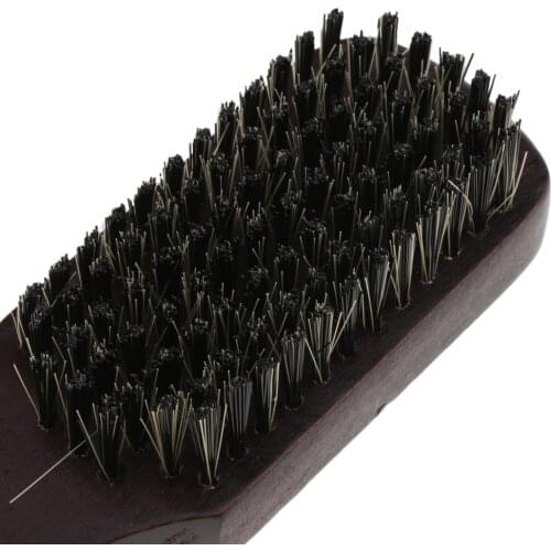 Mini Beard Brush, Mustache Brush, Beard Brush with Wooden Handle, Fine Bristles