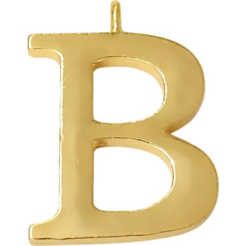 Fashion Hip Hop Style Jewelry Accessories Gold Big English Letter B Charm Pendant