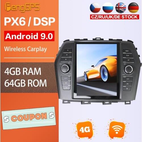 Multimedia Player For Nissan Maxima 2016-2019 Android 9.0 Radio Headunit Car Stereo DVD Player Bluetooth WIFI GPS Navigation PX6