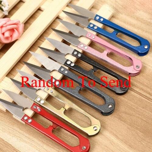 5pcs/lot U-type cross-stitch scissors spring shears Cut lines or repair lines or yarn scissors 10.5 x 2.3cm Jewelry Tools