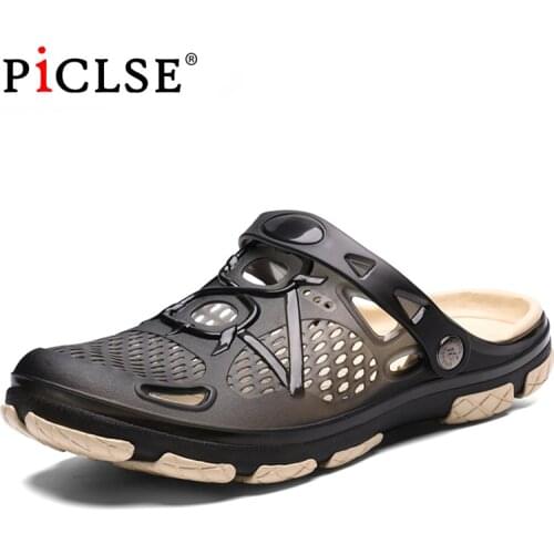 Summer men Beach Slippers Fashion Jelly Shoes Men Beach Sandals Outdoor Casual Walking Beach Flip Flops Men Shoes