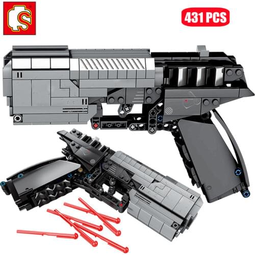 SEMBO 431pcs Military City SWAT Police Pistol Gun Building Blocks Model Signal Gun Technical Weapon Bricks Handgun Toys For Boys