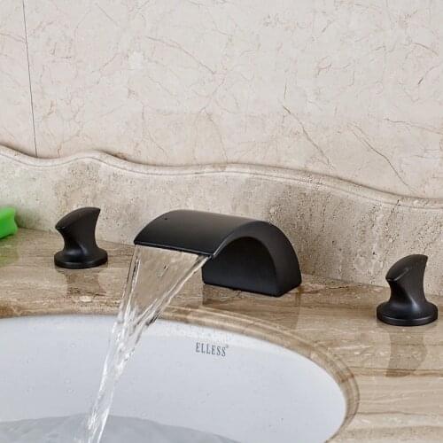 Widespread 8" Oil Rubbed Bronze Bathroom Faucet Dual Handles Vanity Mixer Tap