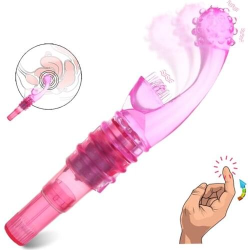 Silicone G Spot Rabbit Vibrator Dual Vibration Waterproof Clitoris Stimulator finger Massager Adult Product Sex Toys for Women