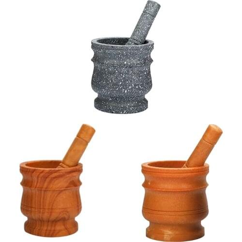 Mortar Pestle Tool Set 11 Cm Large Mortar Kitchen Herbs Spices Food Shreding Grinding Tool For DIY Sauce Making