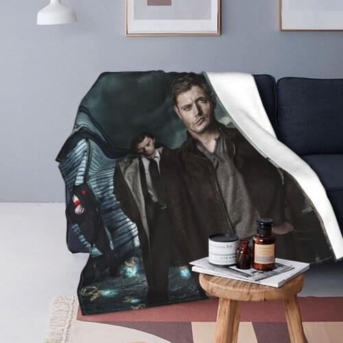 Supernatural Blanket Fleece Printed Sam Winchester Multi-function Ultra-Soft Throw Blanket for Home Bedroom Quilt