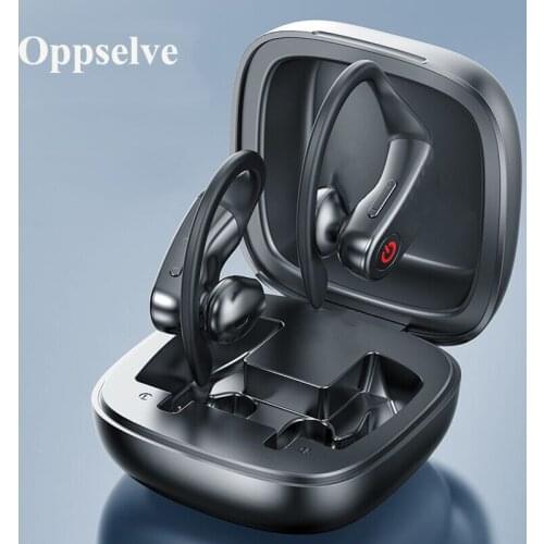 Ear Hook Earphones TWS Wireless Earphone With Mic Charge Box Bluetooth Headphone for iPhone Samsung Xiaomi HD Noise Cancellation