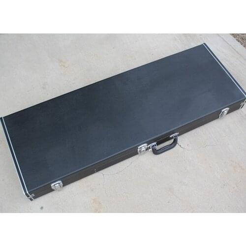 Universal Black Rectangular Electric Guitar/Bass Hardcase,Size/Logo/Color Can Be Customized as Required