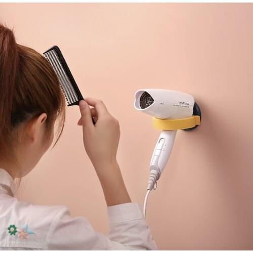 High Quality Wall-mounted Hair Dryer Holder Storage ABS Bathroom Shelf Hairdryer Holder Rack Organizer For Hairdryer Shelf